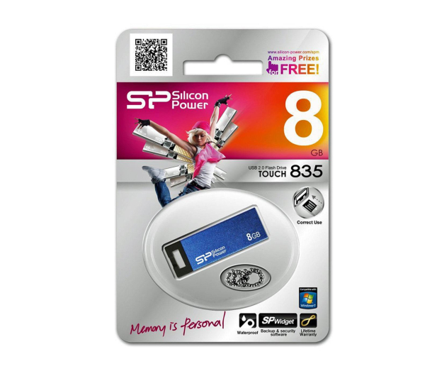 SILICON POWER USB 2.0 8GB SP008GBUF2835V1B - 169511 - zdjęcie